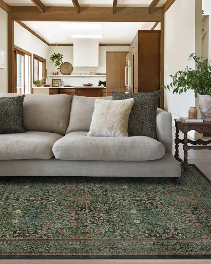 ruggable-morris-&-Co-blackthorn-forest-green-tufted-rug-image