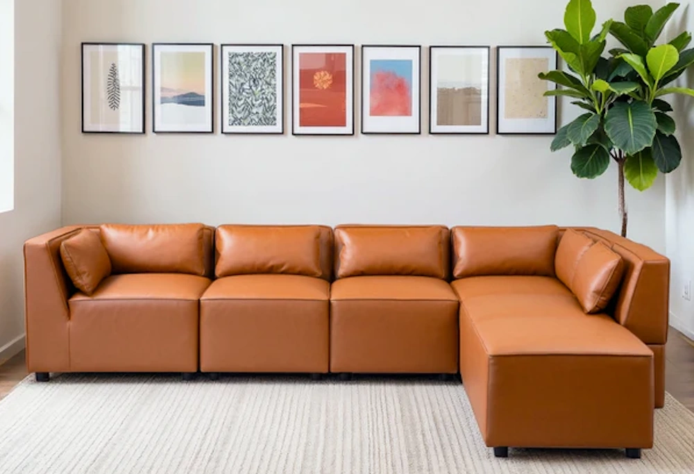 listicle-midinmod-floyd-cognac-vegan-leather-modular-sofa-front