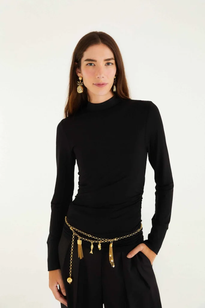 farm-rio-black-jersey-long-sleeve-blouse-image