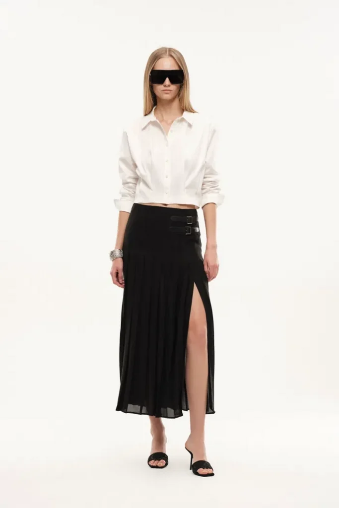 fabrique-citadel-leather-tabs-side-slit-pleated-skirt-in-acetate-black-image