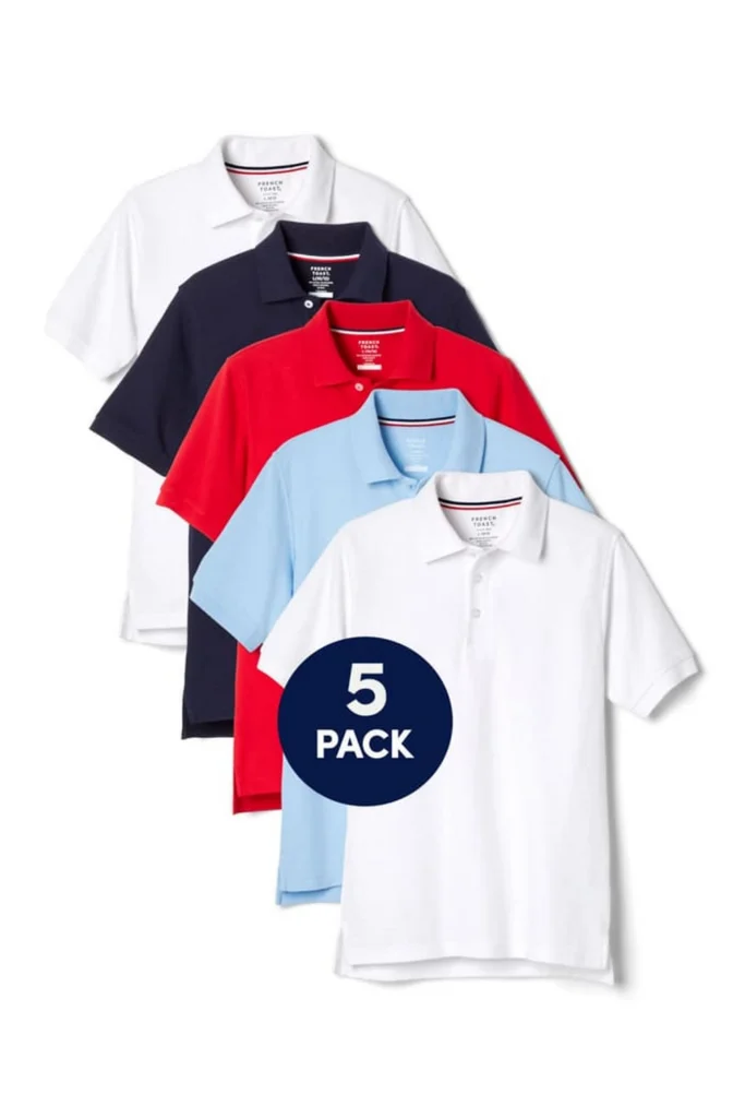 french-toas-5-pack-short-sleeve-pique-polo-image