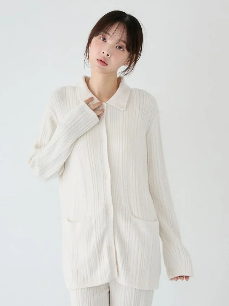 gelato-pique-thermal-smoothie-random-rib-cardigan-image