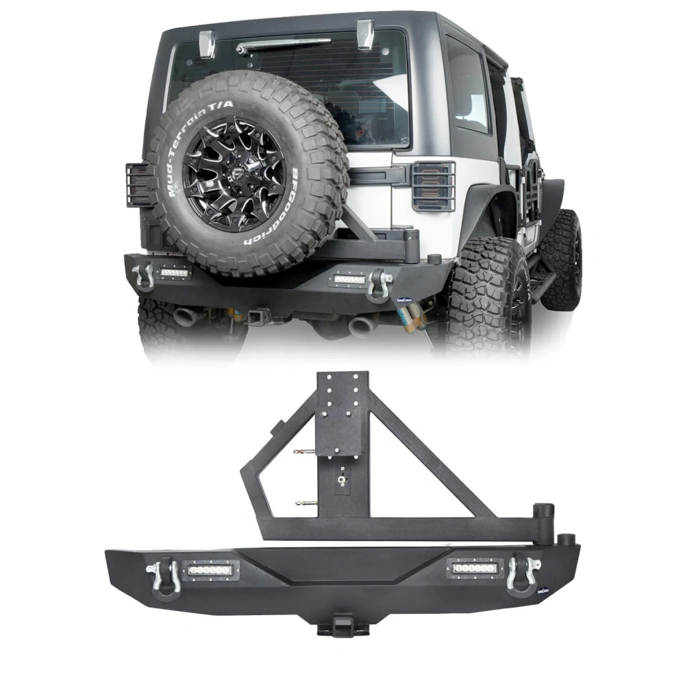 hooke-road-jeep-jk-rear-bumper-with-tire-carrier-image